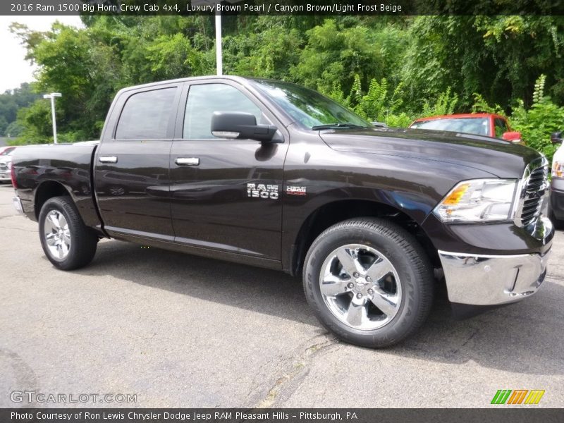 Luxury Brown Pearl / Canyon Brown/Light Frost Beige 2016 Ram 1500 Big Horn Crew Cab 4x4