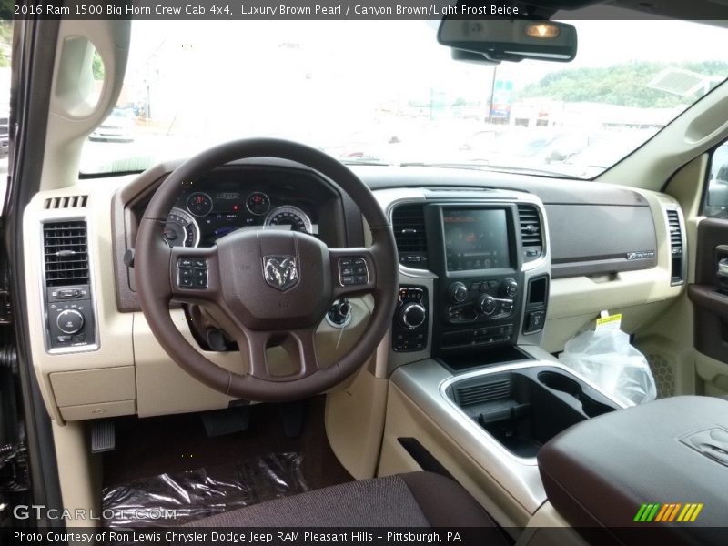 Luxury Brown Pearl / Canyon Brown/Light Frost Beige 2016 Ram 1500 Big Horn Crew Cab 4x4