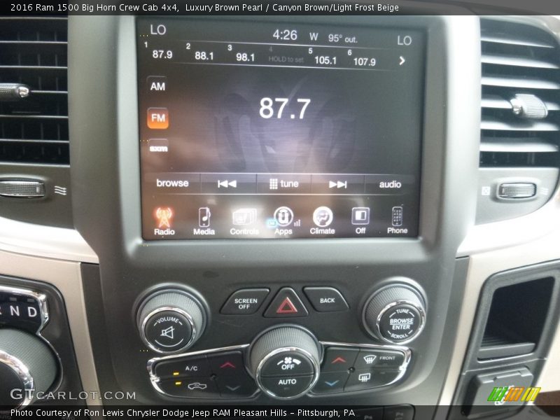 Luxury Brown Pearl / Canyon Brown/Light Frost Beige 2016 Ram 1500 Big Horn Crew Cab 4x4