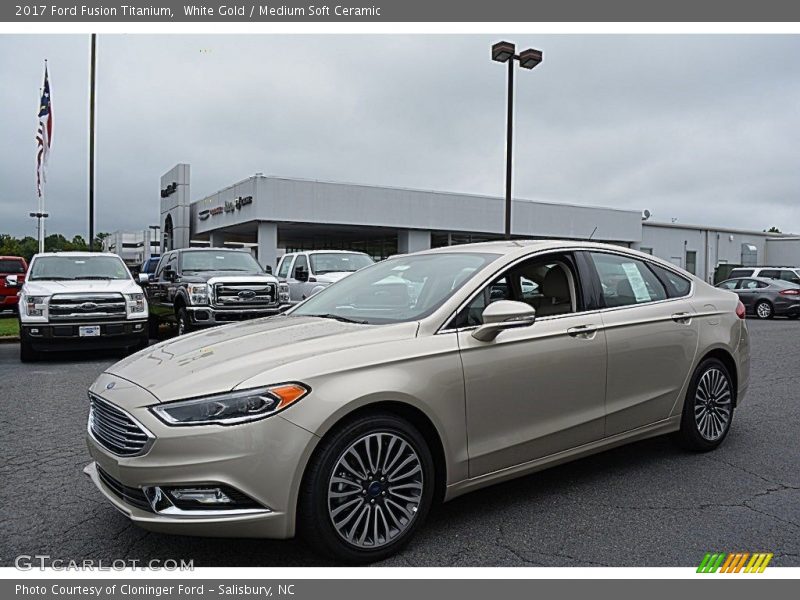 White Gold / Medium Soft Ceramic 2017 Ford Fusion Titanium
