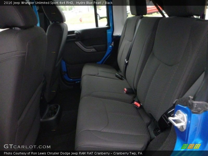 Hydro Blue Pearl / Black 2016 Jeep Wrangler Unlimited Sport 4x4 RHD
