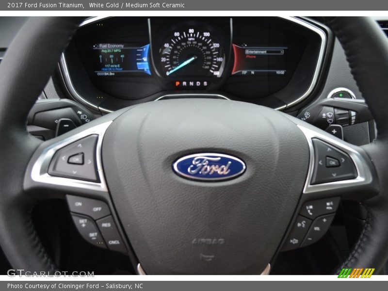 White Gold / Medium Soft Ceramic 2017 Ford Fusion Titanium