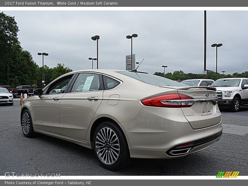 White Gold / Medium Soft Ceramic 2017 Ford Fusion Titanium