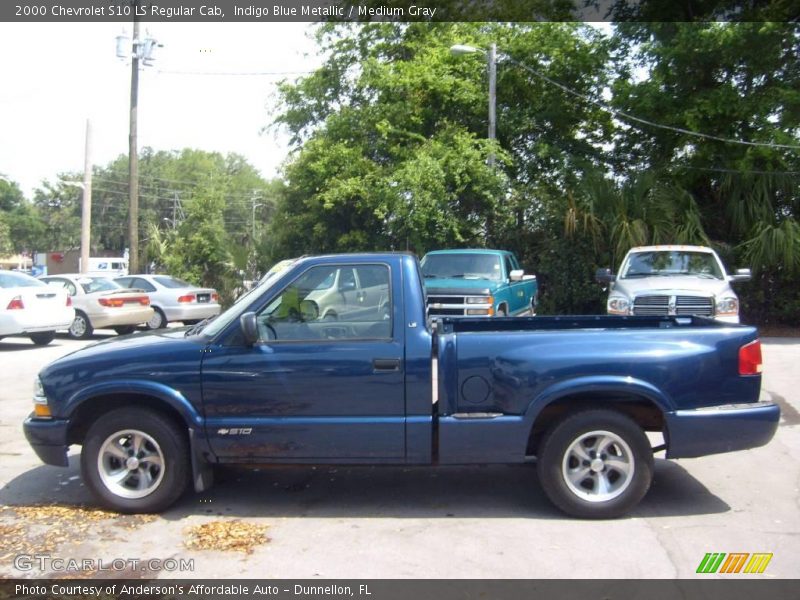 Indigo Blue Metallic / Medium Gray 2000 Chevrolet S10 LS Regular Cab