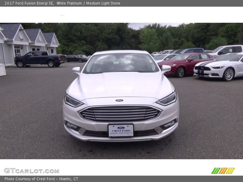 White Platinum / Medium Light Stone 2017 Ford Fusion Energi SE