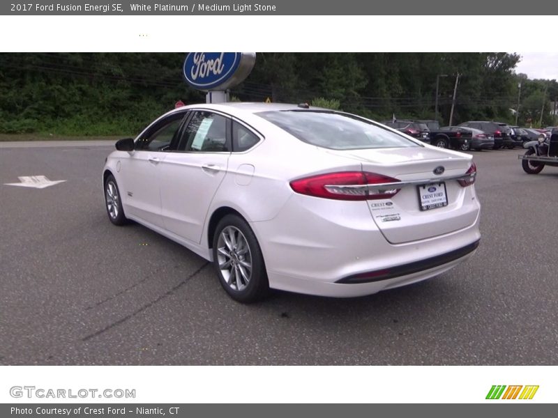 White Platinum / Medium Light Stone 2017 Ford Fusion Energi SE