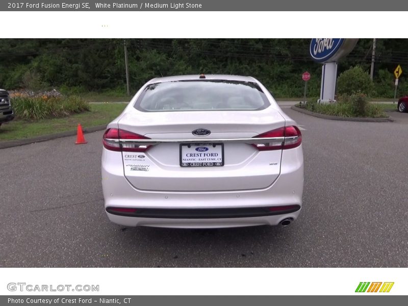 White Platinum / Medium Light Stone 2017 Ford Fusion Energi SE