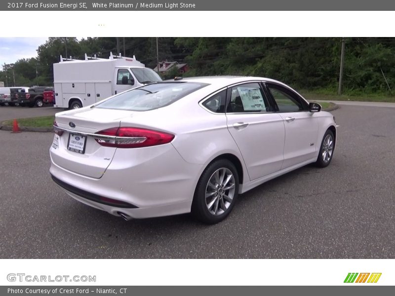 White Platinum / Medium Light Stone 2017 Ford Fusion Energi SE