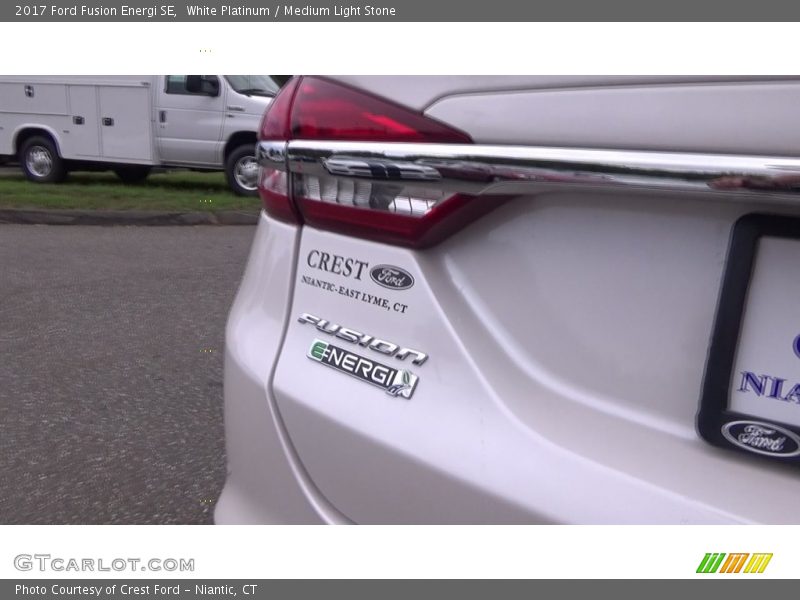 White Platinum / Medium Light Stone 2017 Ford Fusion Energi SE