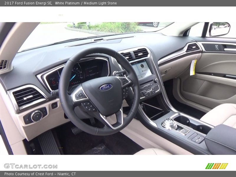 White Platinum / Medium Light Stone 2017 Ford Fusion Energi SE