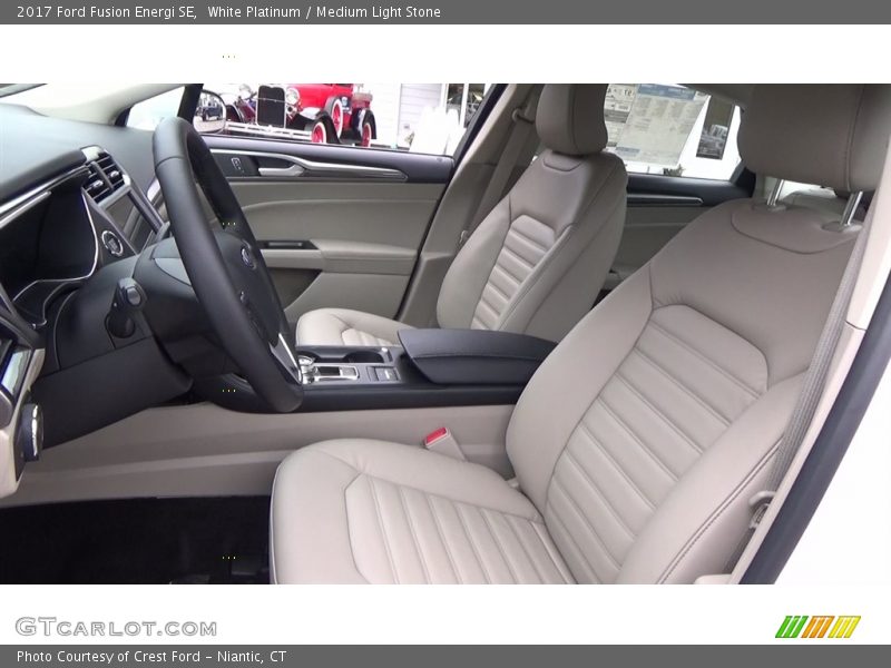 White Platinum / Medium Light Stone 2017 Ford Fusion Energi SE