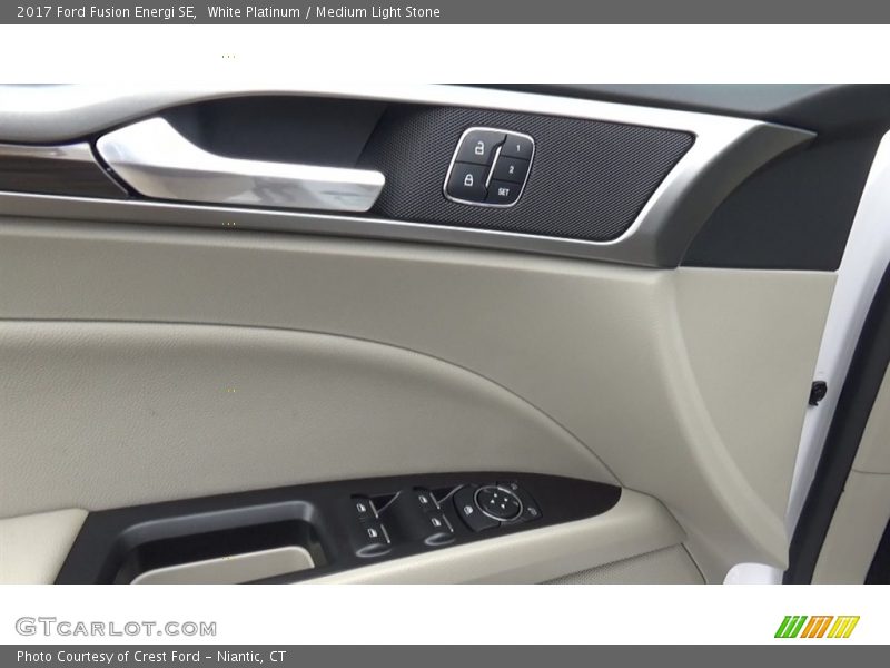 White Platinum / Medium Light Stone 2017 Ford Fusion Energi SE