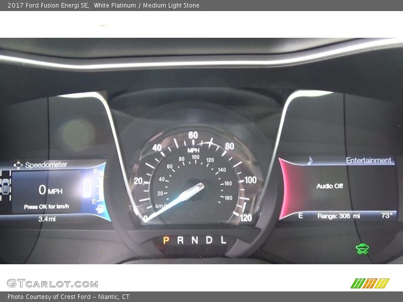 White Platinum / Medium Light Stone 2017 Ford Fusion Energi SE