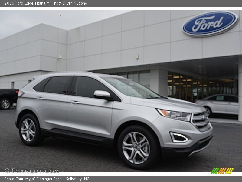 Ingot Silver / Ebony 2016 Ford Edge Titanium