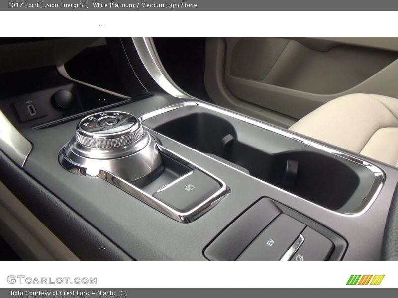 White Platinum / Medium Light Stone 2017 Ford Fusion Energi SE