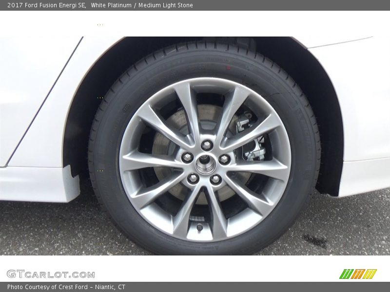 White Platinum / Medium Light Stone 2017 Ford Fusion Energi SE