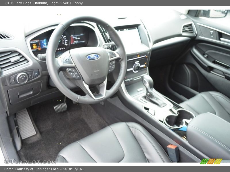 Ingot Silver / Ebony 2016 Ford Edge Titanium