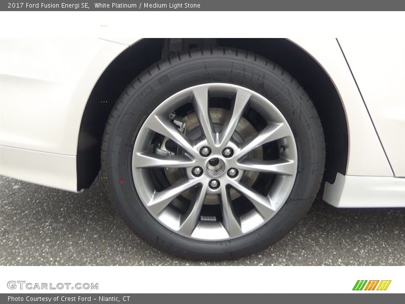 White Platinum / Medium Light Stone 2017 Ford Fusion Energi SE