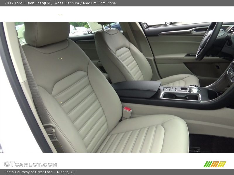 White Platinum / Medium Light Stone 2017 Ford Fusion Energi SE