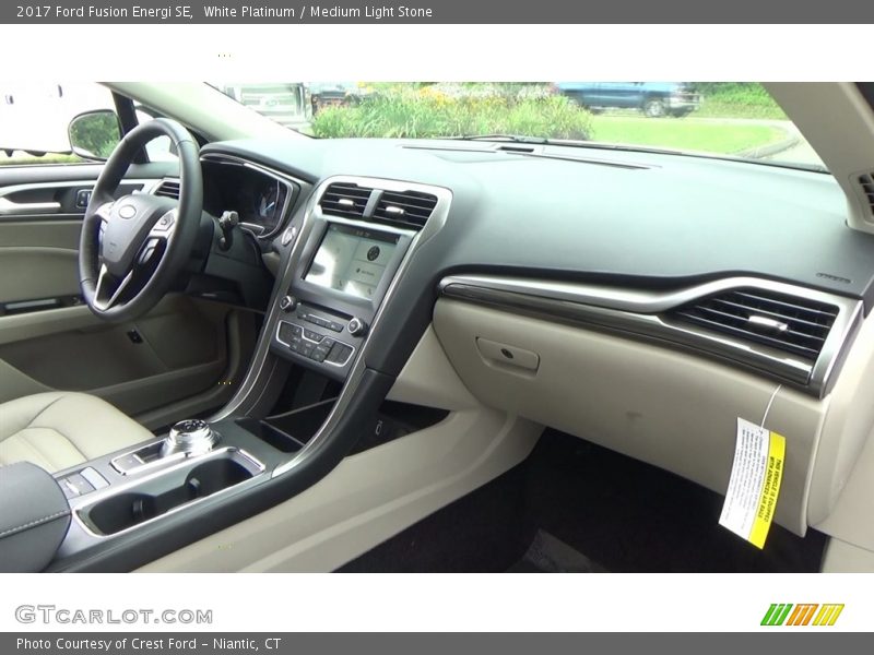 White Platinum / Medium Light Stone 2017 Ford Fusion Energi SE
