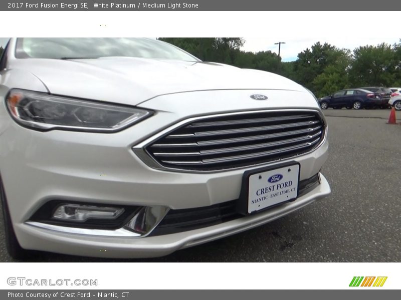 White Platinum / Medium Light Stone 2017 Ford Fusion Energi SE