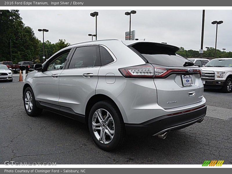 Ingot Silver / Ebony 2016 Ford Edge Titanium