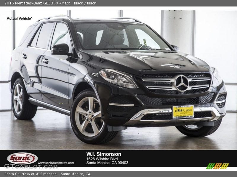 Black / Black 2016 Mercedes-Benz GLE 350 4Matic