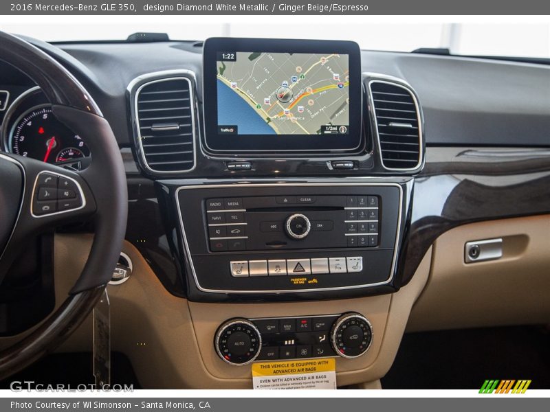 designo Diamond White Metallic / Ginger Beige/Espresso 2016 Mercedes-Benz GLE 350