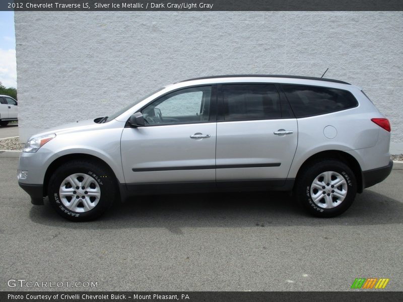 Silver Ice Metallic / Dark Gray/Light Gray 2012 Chevrolet Traverse LS