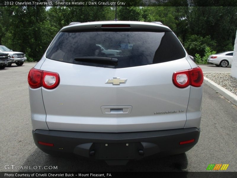 Silver Ice Metallic / Dark Gray/Light Gray 2012 Chevrolet Traverse LS