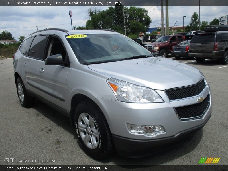 Silver Ice Metallic / Dark Gray/Light Gray 2012 Chevrolet Traverse LS