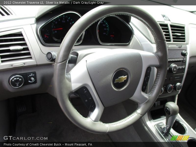 Silver Ice Metallic / Dark Gray/Light Gray 2012 Chevrolet Traverse LS