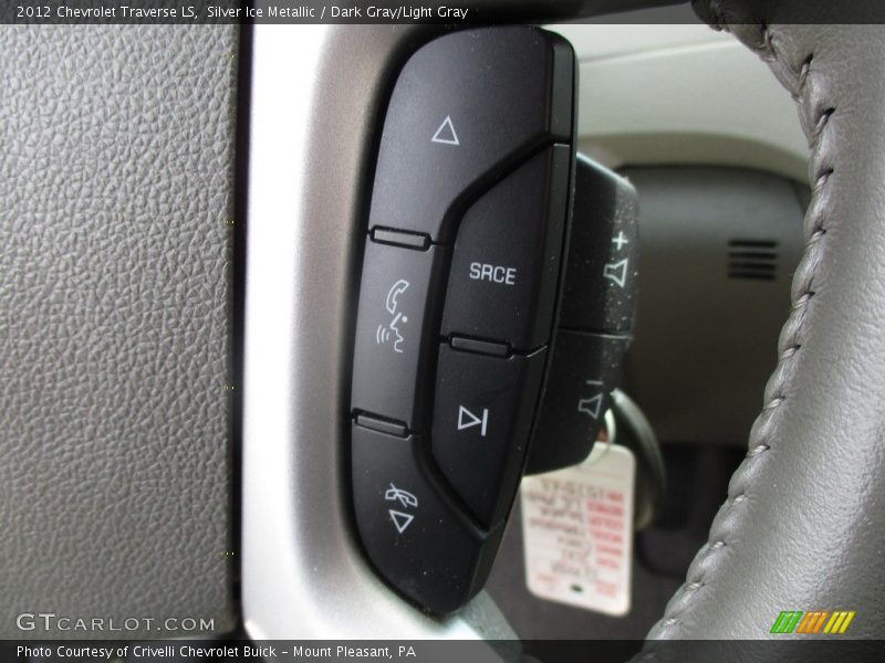 Silver Ice Metallic / Dark Gray/Light Gray 2012 Chevrolet Traverse LS