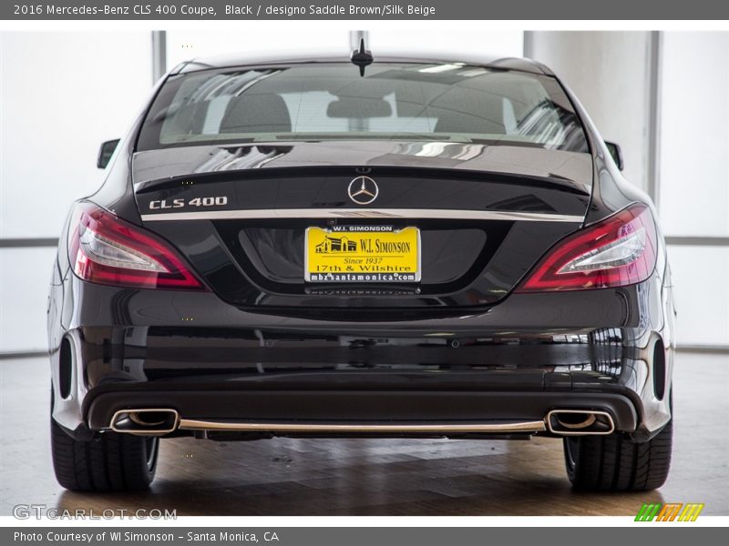 Black / designo Saddle Brown/Silk Beige 2016 Mercedes-Benz CLS 400 Coupe