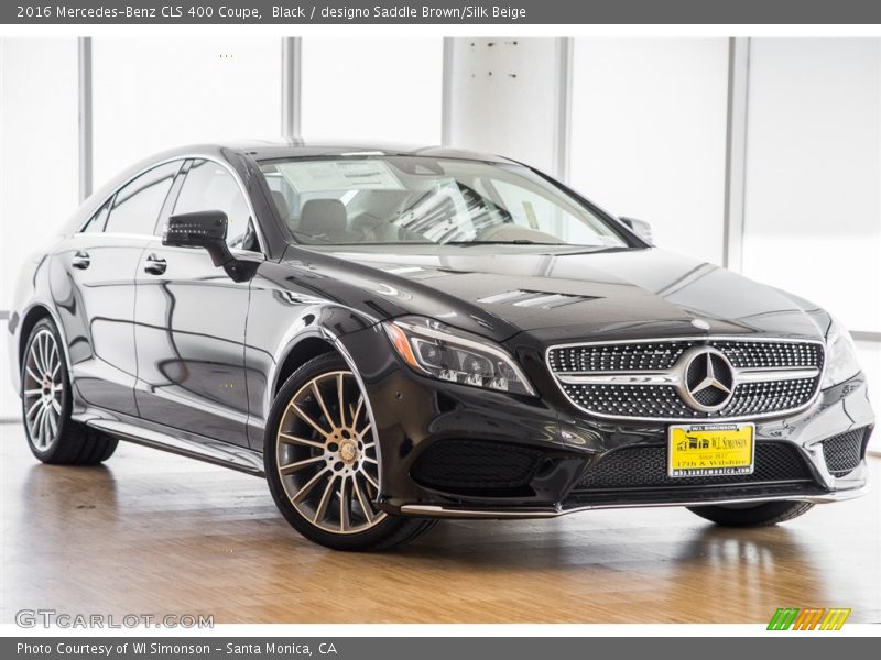 Black / designo Saddle Brown/Silk Beige 2016 Mercedes-Benz CLS 400 Coupe