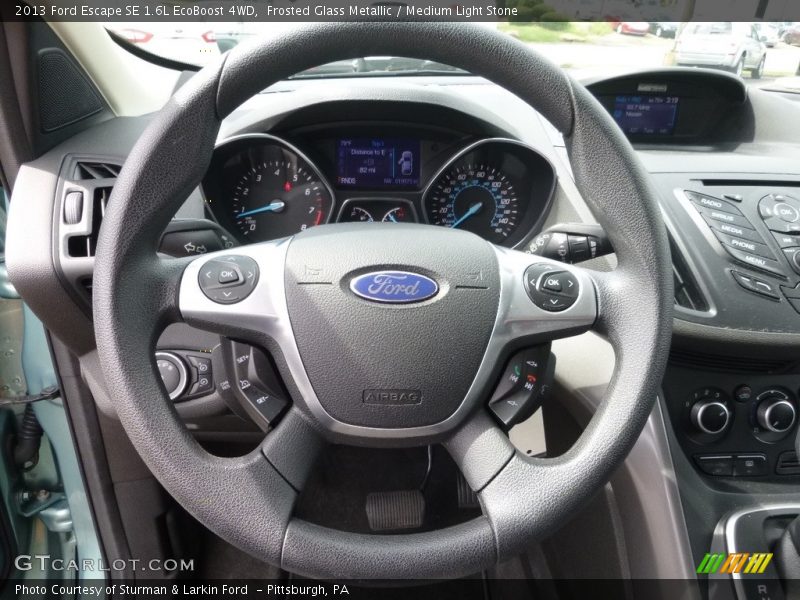 Frosted Glass Metallic / Medium Light Stone 2013 Ford Escape SE 1.6L EcoBoost 4WD