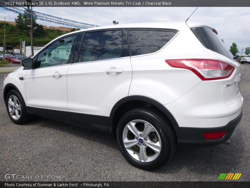 White Platinum Metallic Tri-Coat / Charcoal Black 2013 Ford Escape SE 1.6L EcoBoost 4WD