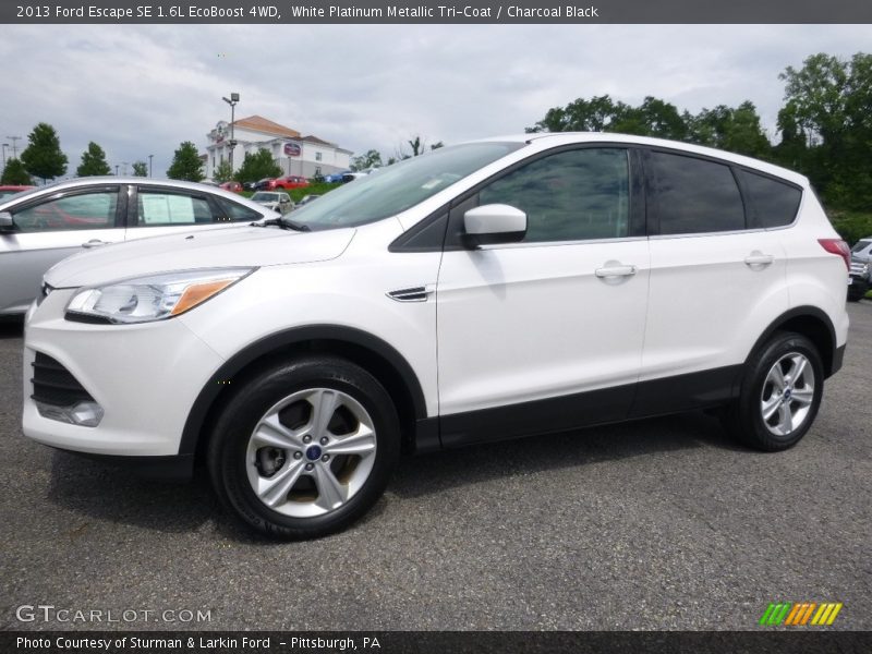 White Platinum Metallic Tri-Coat / Charcoal Black 2013 Ford Escape SE 1.6L EcoBoost 4WD