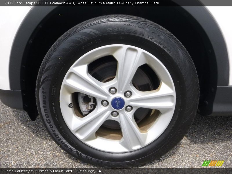 White Platinum Metallic Tri-Coat / Charcoal Black 2013 Ford Escape SE 1.6L EcoBoost 4WD