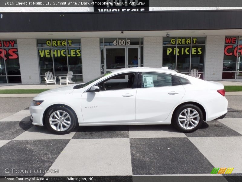 Summit White / Dark Atmosphere/Medium Ash Gray 2016 Chevrolet Malibu LT
