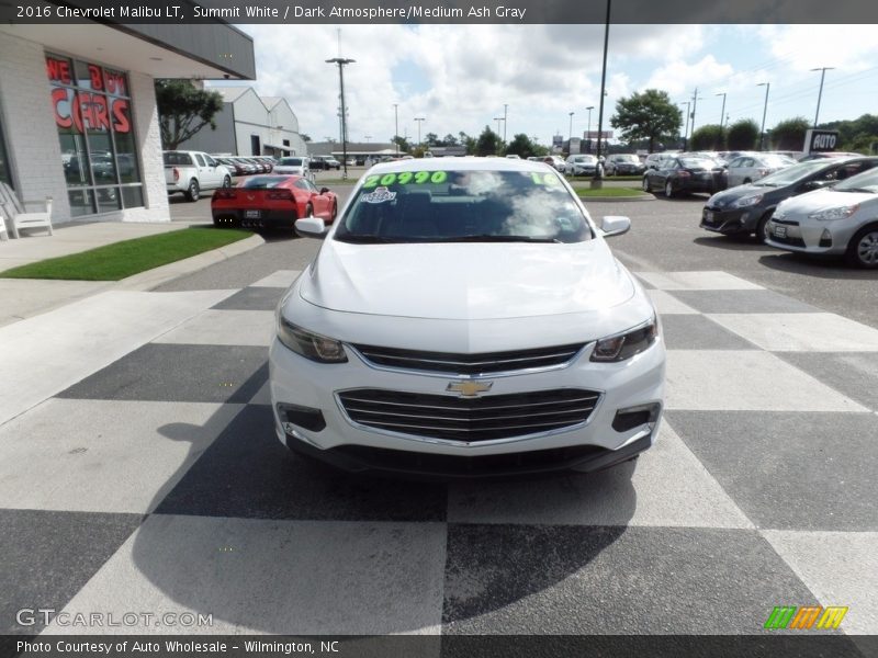 Summit White / Dark Atmosphere/Medium Ash Gray 2016 Chevrolet Malibu LT