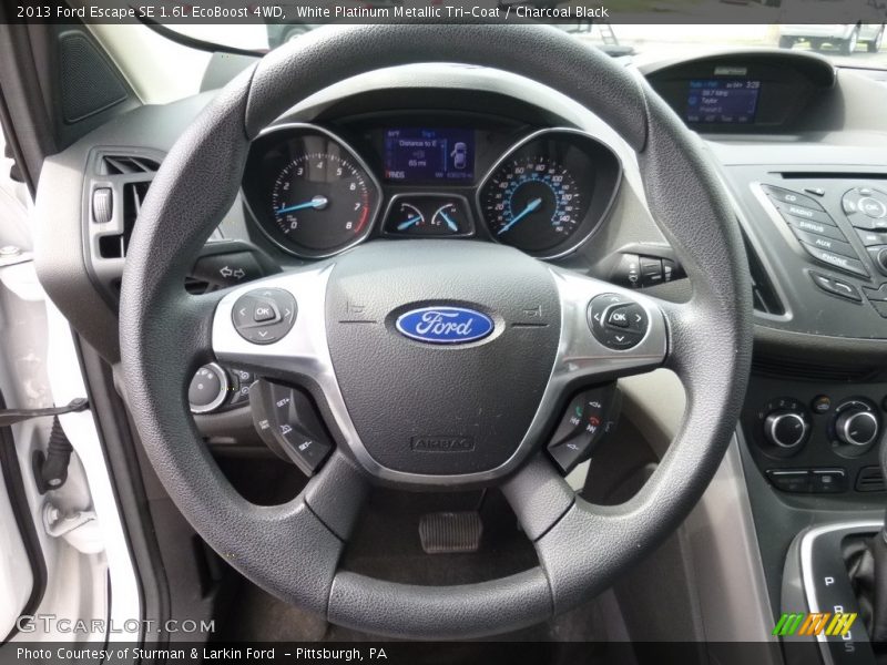 White Platinum Metallic Tri-Coat / Charcoal Black 2013 Ford Escape SE 1.6L EcoBoost 4WD