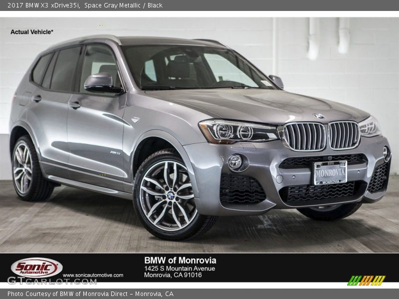 Space Gray Metallic / Black 2017 BMW X3 xDrive35i