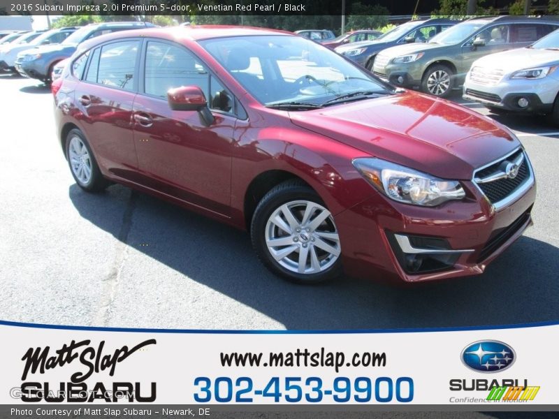 Venetian Red Pearl / Black 2016 Subaru Impreza 2.0i Premium 5-door
