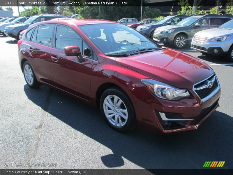 Venetian Red Pearl / Black 2016 Subaru Impreza 2.0i Premium 5-door