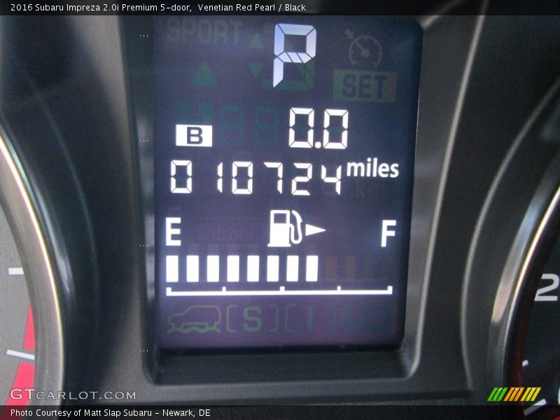 Venetian Red Pearl / Black 2016 Subaru Impreza 2.0i Premium 5-door