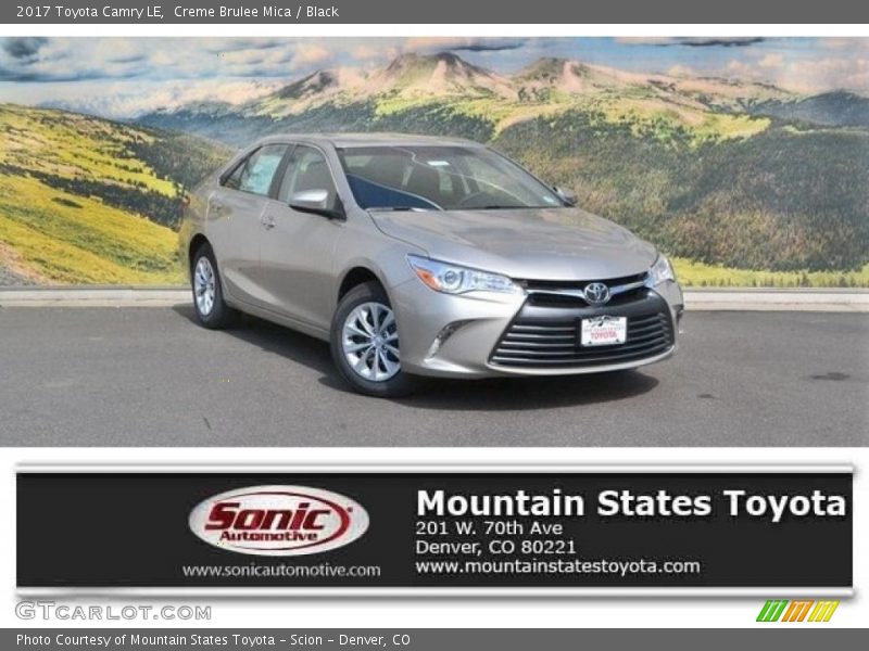 Creme Brulee Mica / Black 2017 Toyota Camry LE