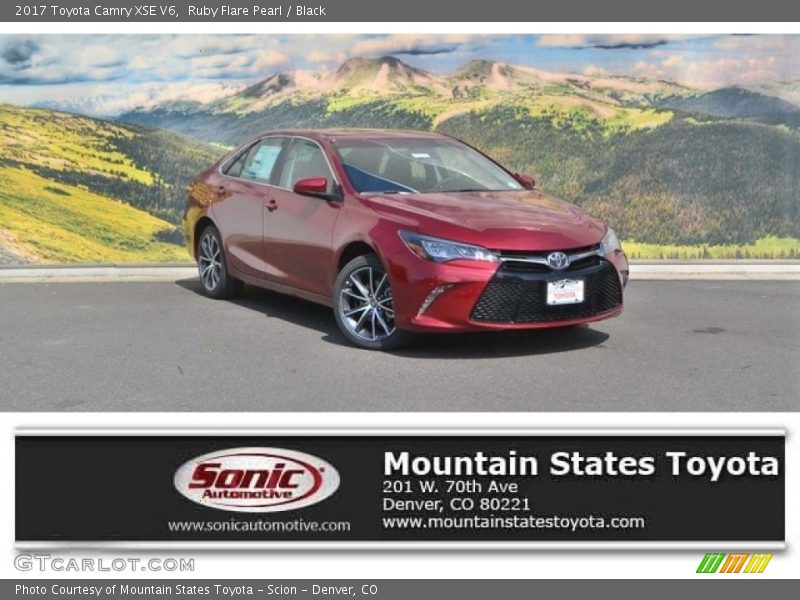 Ruby Flare Pearl / Black 2017 Toyota Camry XSE V6