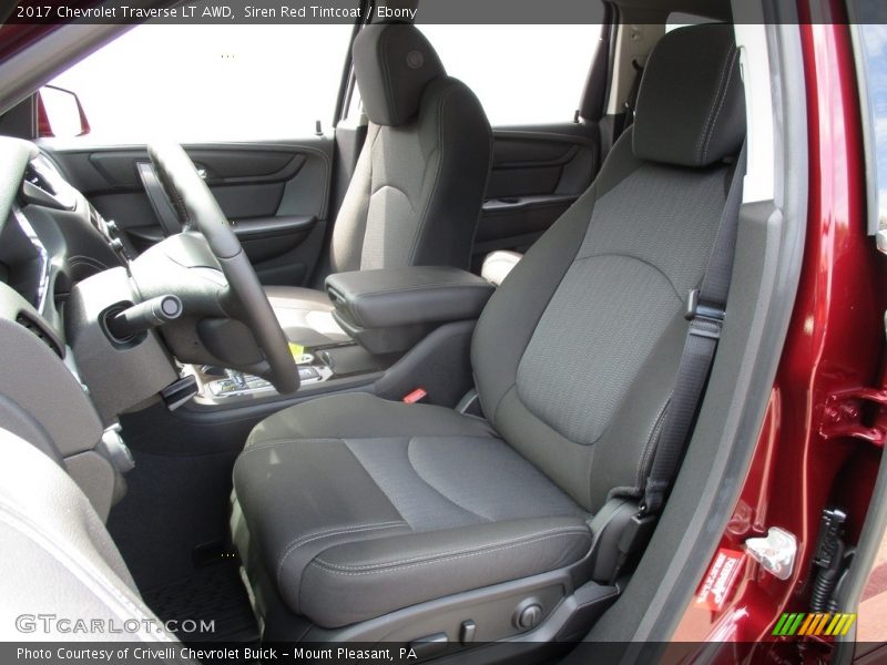 Siren Red Tintcoat / Ebony 2017 Chevrolet Traverse LT AWD