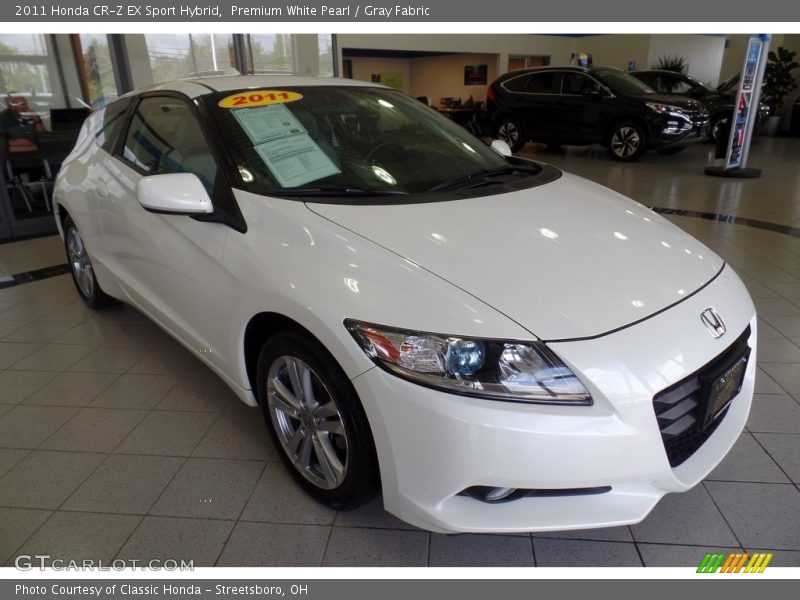Premium White Pearl / Gray Fabric 2011 Honda CR-Z EX Sport Hybrid